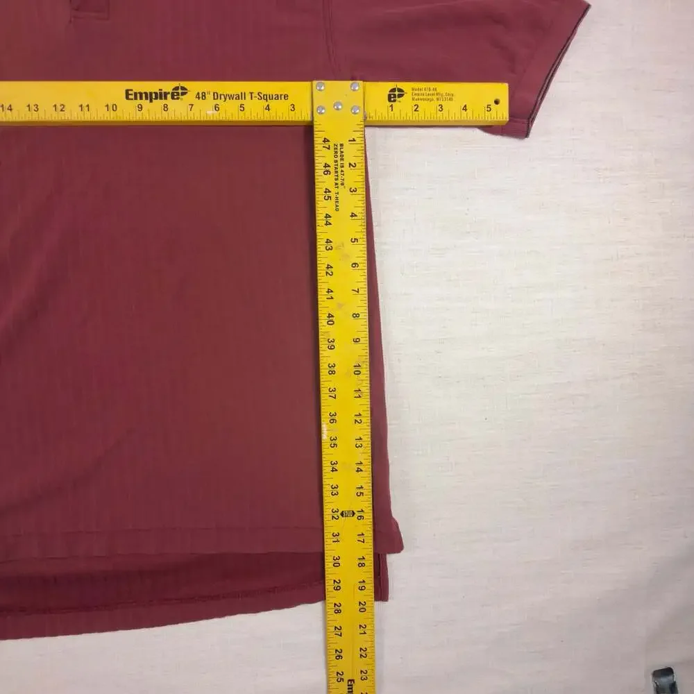 Nike Golf Dri-Fit Polo Shirt Men's Size Large Red Striped
